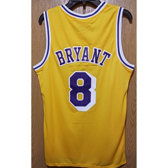 Kobe Bryant #8 (Mitchell/Ness)-(Lakers)-(Yellow)-(Jersey)-(New Cond.)-(M)-$93.00 - Picture 5 of 13